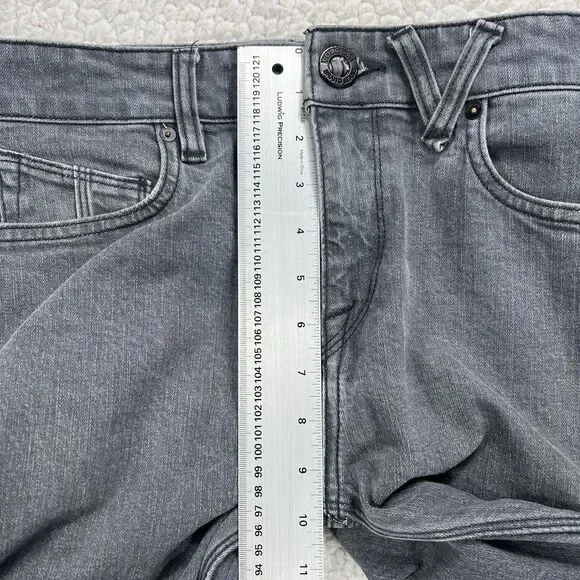 Volcom Jeans Mens 30x31 Gray Solver Modern Straight Denim Casual Preppy Logo